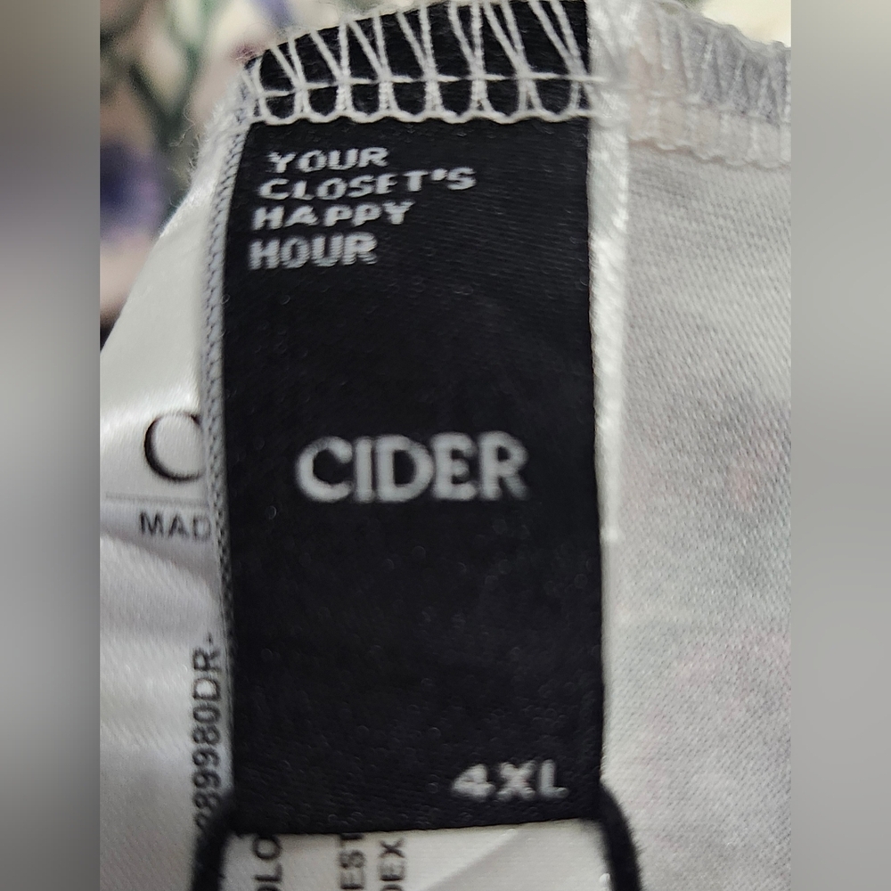 NWT Cider Floral Print Ruched Mini Dress Women's Size 4XL - Picture 8 of 9
